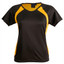 COURAGE | ladies cooldry tshirt | black/gold