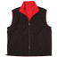 warm winter reversible polar vest | wholesale | black+red