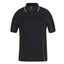 wholesale mens contrast polo shirt | black + pea green