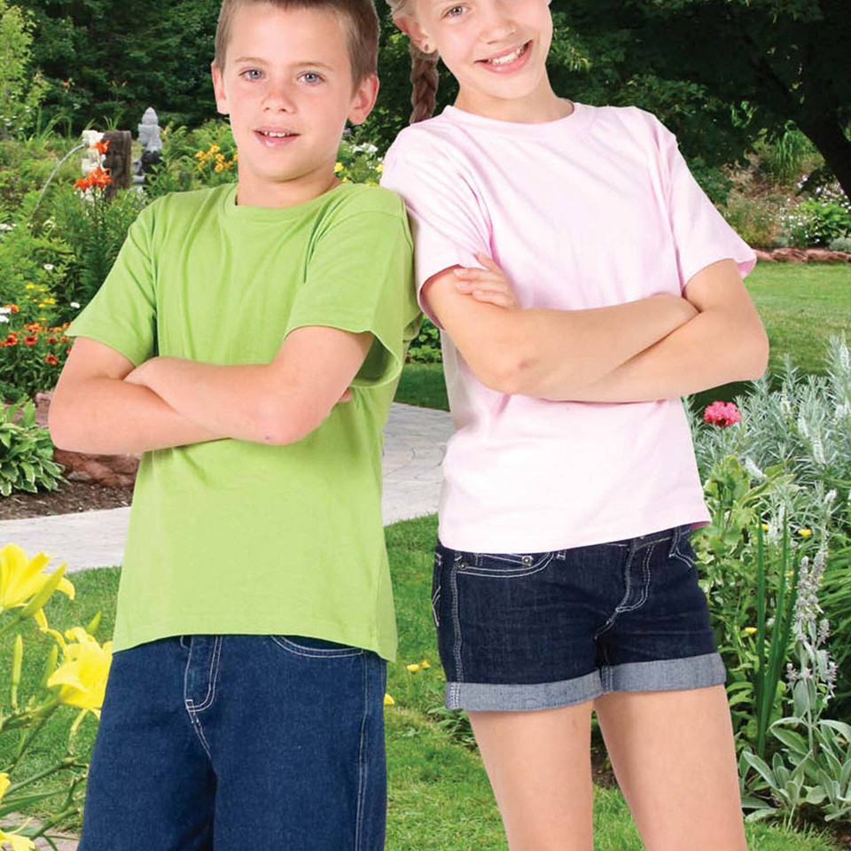 Plain ALEX kids and baby t-shirt made from 100% cotton jersey, available in sizes 00-16 for wholesale screen printing and custom branding-