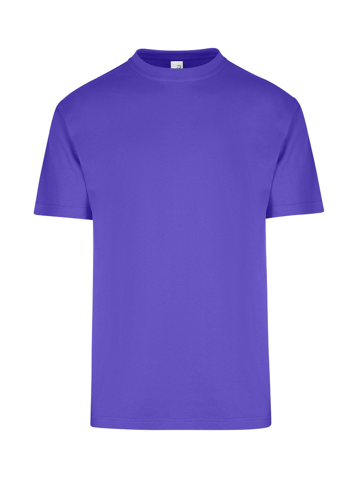 Purple Plain Alex unisex T-shirt with a regular fit, made from 100% pre-shrunk cotton jersey, a versatile blank tee for bulk purchase and promotional printing.