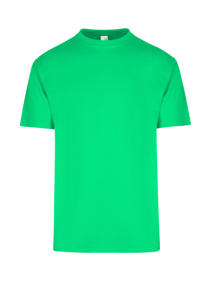 Emerald Green Plain Alex unisex T-shirt with a regular fit, made from 100% pre-shrunk cotton jersey, a versatile blank tee for bulk purchase and promotional printing.