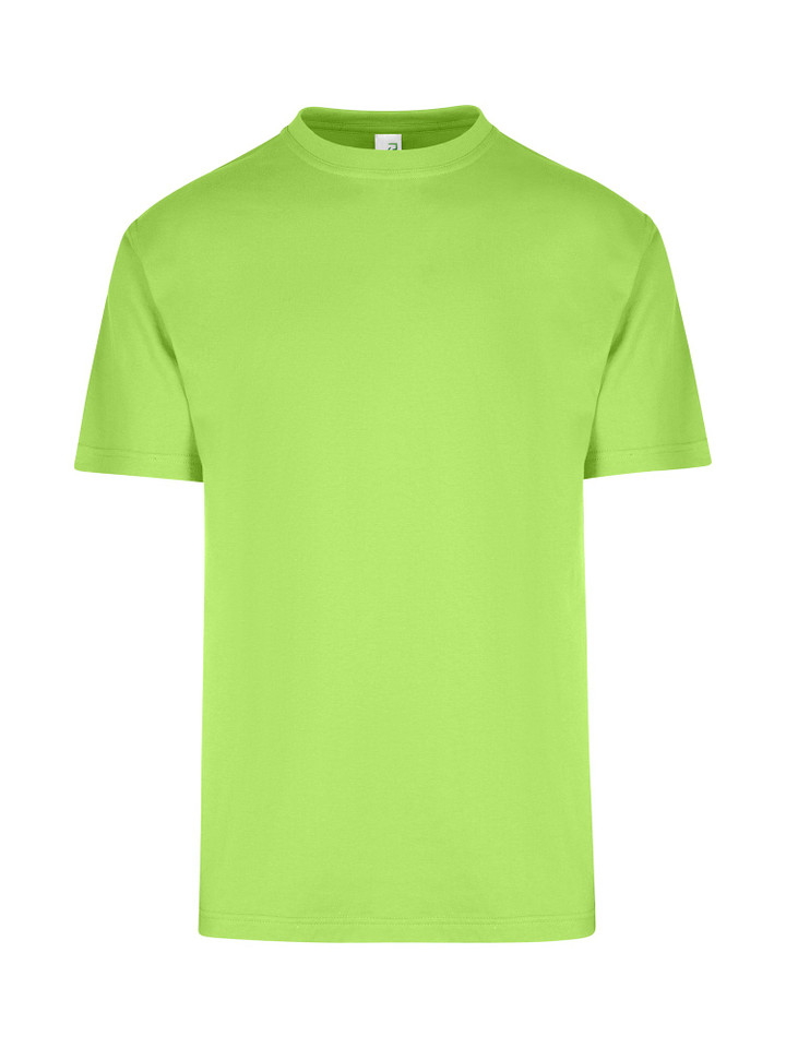 Lime Plain Alex unisex T-shirt with a regular fit, made from 100% pre-shrunk cotton jersey, a versatile blank tee for bulk purchase and promotional printing.