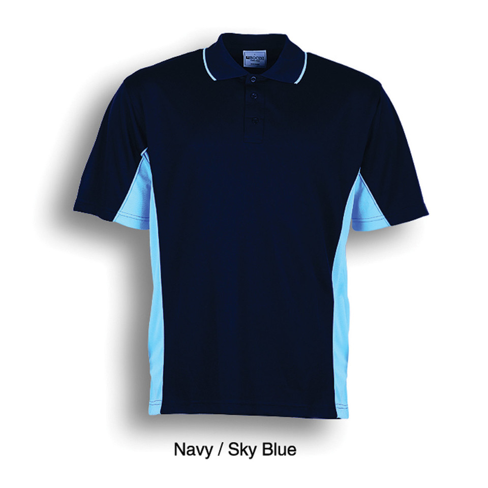 bulk discount plain polo shirts | navy+sky