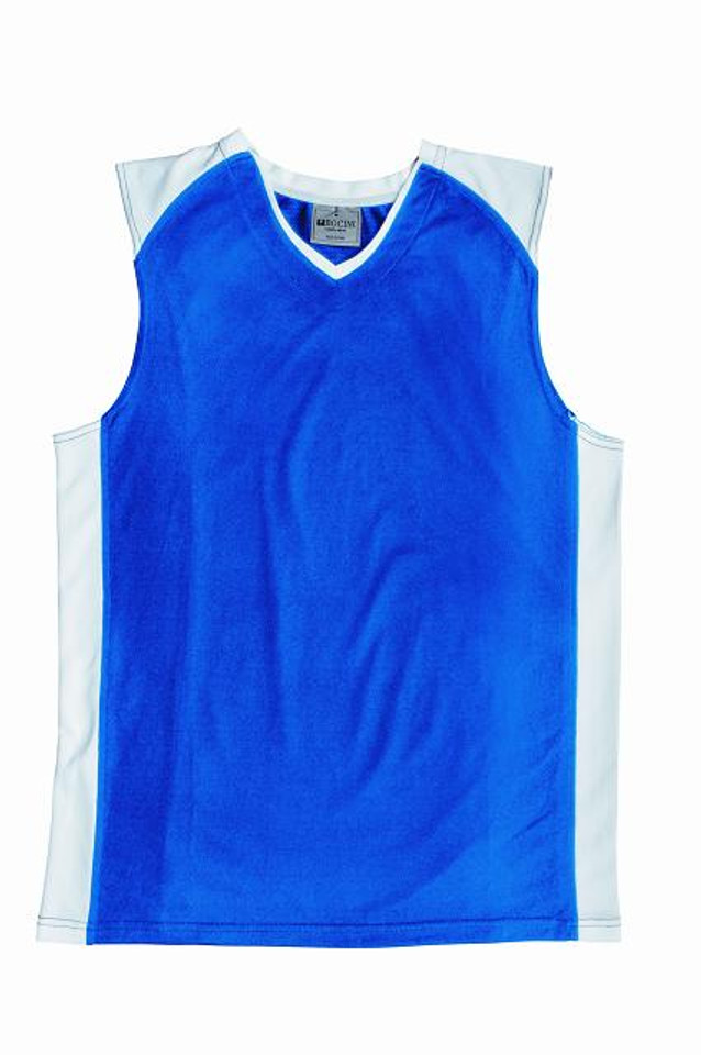 contrast basketball singlets | royal+white