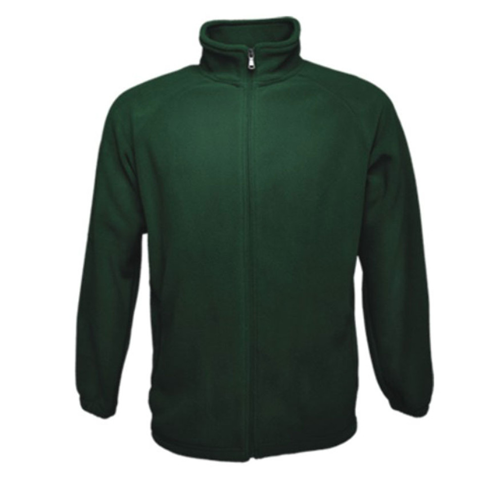 school polar fleece jacket | bottle green