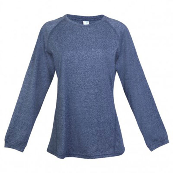 womens plain long sleeve tshirt | navy