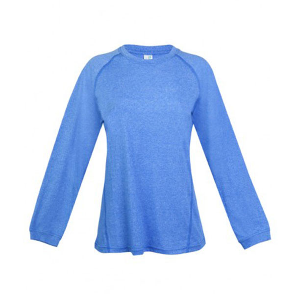 Royal Nash Ladies Heather Long Sleeve T-Shirt, a soft, textured top ideal for comfortable casual wear or layering.