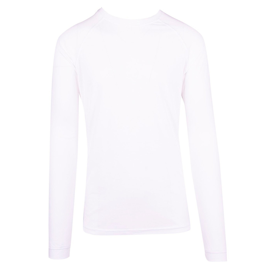 White Plain NASH unisex long-sleeve T-shirt in heather knit, featuring a sporty fit, raglan sleeves, and a soft cotton/polyester blend for comfortable casual and active wear.