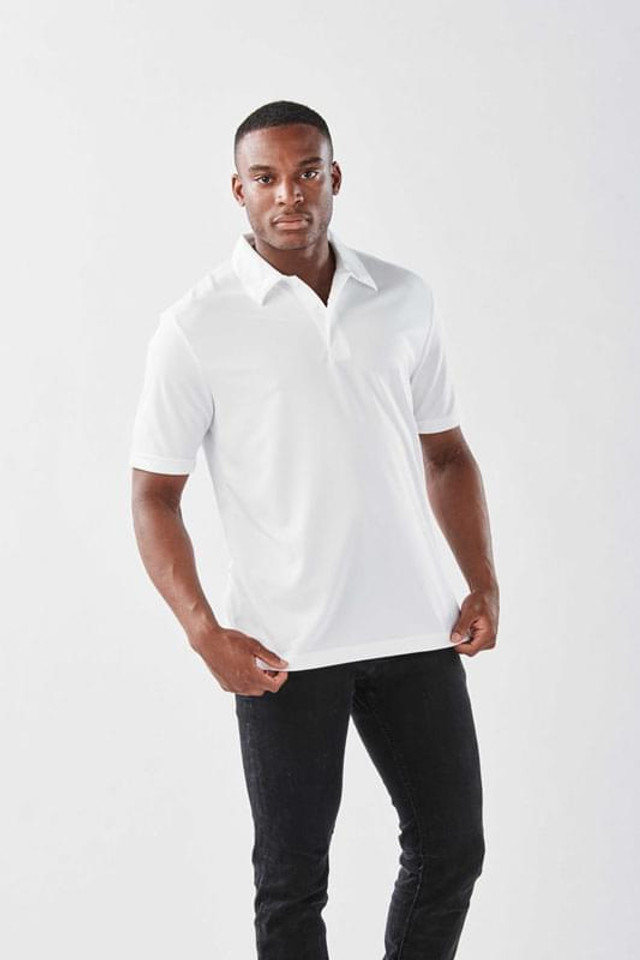 Quick Dry H2X-DRY® Mens Sport Polo in White Quick Dry H2X-DRY® Mens Sport Polo in White