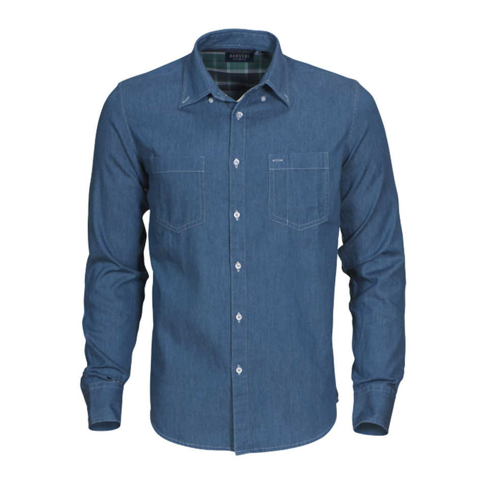 JUPITER Mens Plain Modern Fit Denim Shirt Online JUPITER Mens Plain Modern Fit Denim Shirt Online