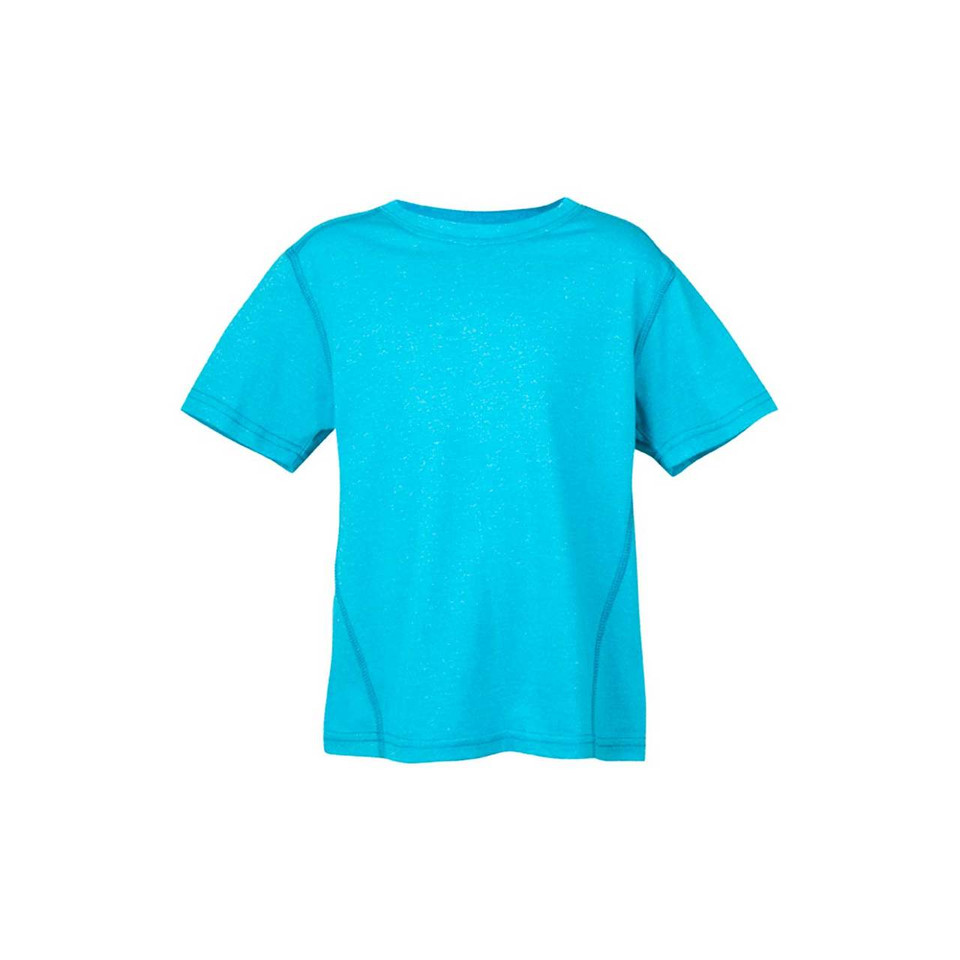 Jade Plain TEMPO kids' active heather T-shirt in a soft poly/cotton blend, featuring a distressed look, quick-dry, and moisture-wicking fabric for sports and casual wear.