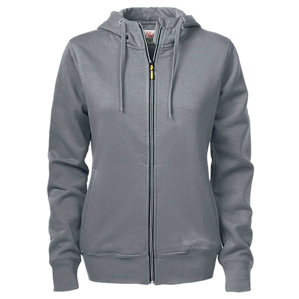 Ladies Hooded Jacket with Contrast Puller - Grey Ladies Hooded Jacket with Contrast Puller - Grey