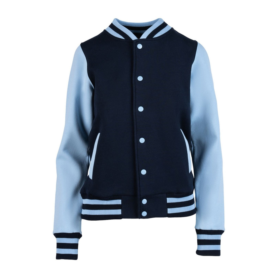 Navy+Sky | Shop Plain Ladies & Kids Varsity Jacket Navy+Sky | Shop Plain Ladies & Kids Varsity Jacket