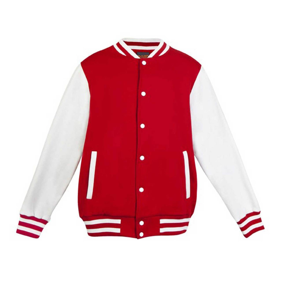 Bulk Buy Wholesale Varsity Jackets | Red + White