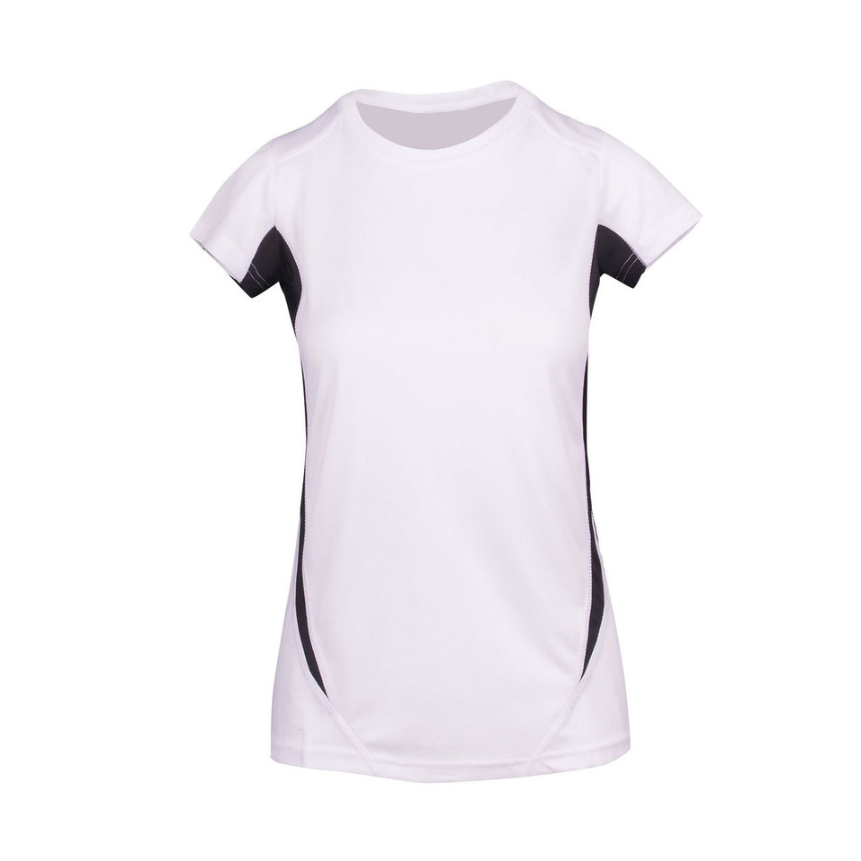 Buy Online Womens Sports Tees | White+Black Buy Online Womens Sports Tees | White+Black