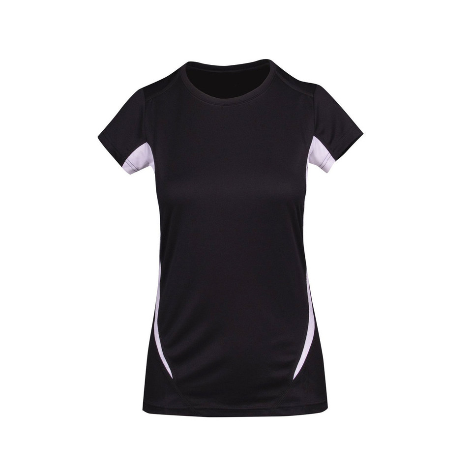 Buy Ladies Cool Dry Contrast T-shirts | Black+White Buy Ladies Cool Dry Contrast T-shirts | Black+White