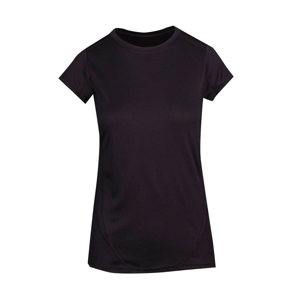 Womens Quick Dry Gym Tshirts | Plain Black Womens Quick Dry Gym Tshirts | Plain Black