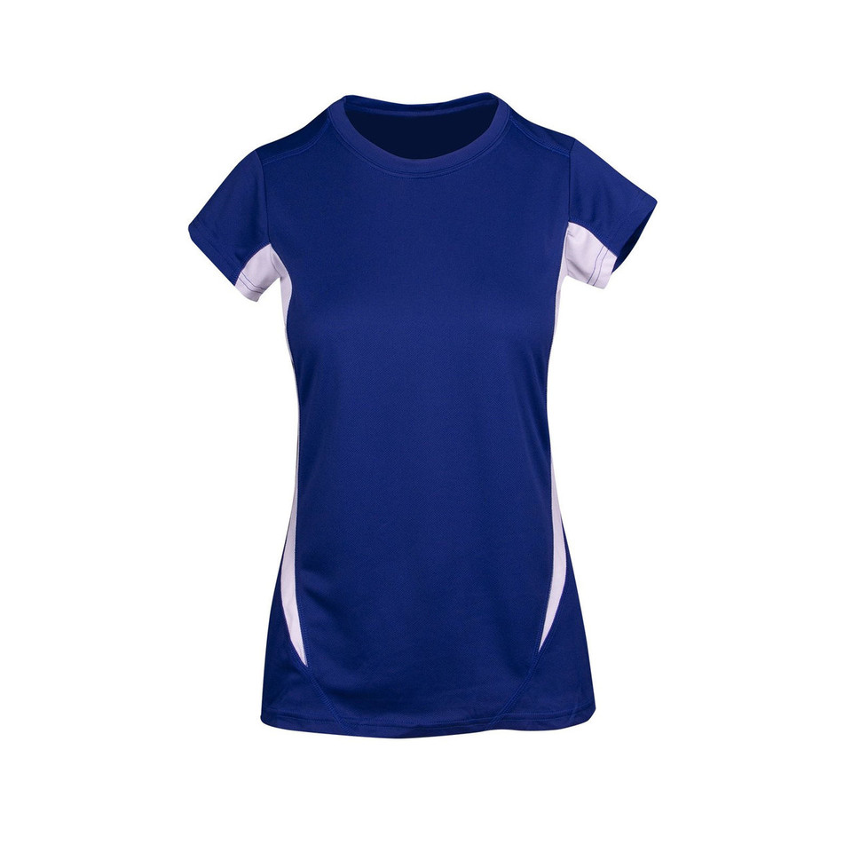 Buy Ladies Quick Dry Contrast Tshirts | Royal+White Buy Ladies Quick Dry Contrast Tshirts | Royal+White
