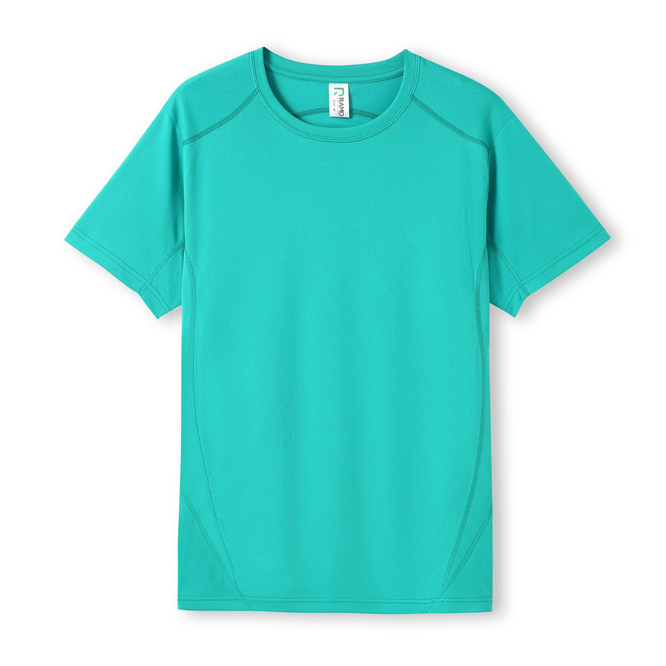 Turquoise Glory Men's Quick Dry Contrast T-Shirt, a moisture-wicking tee ideal for sports, gym workouts, or performance activewear.