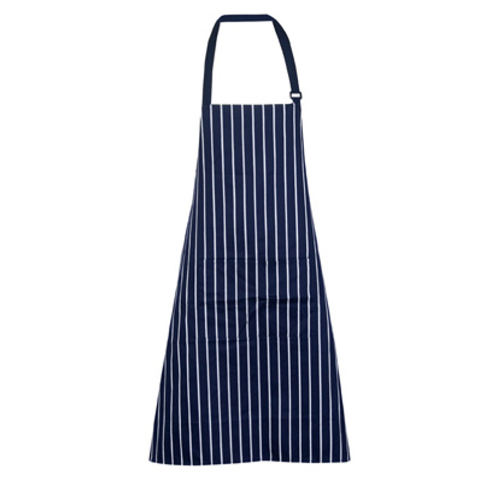 Wholesale Stripe Full Bib Apron Navy/White Wholesale Stripe Full Bib Apron Navy/White