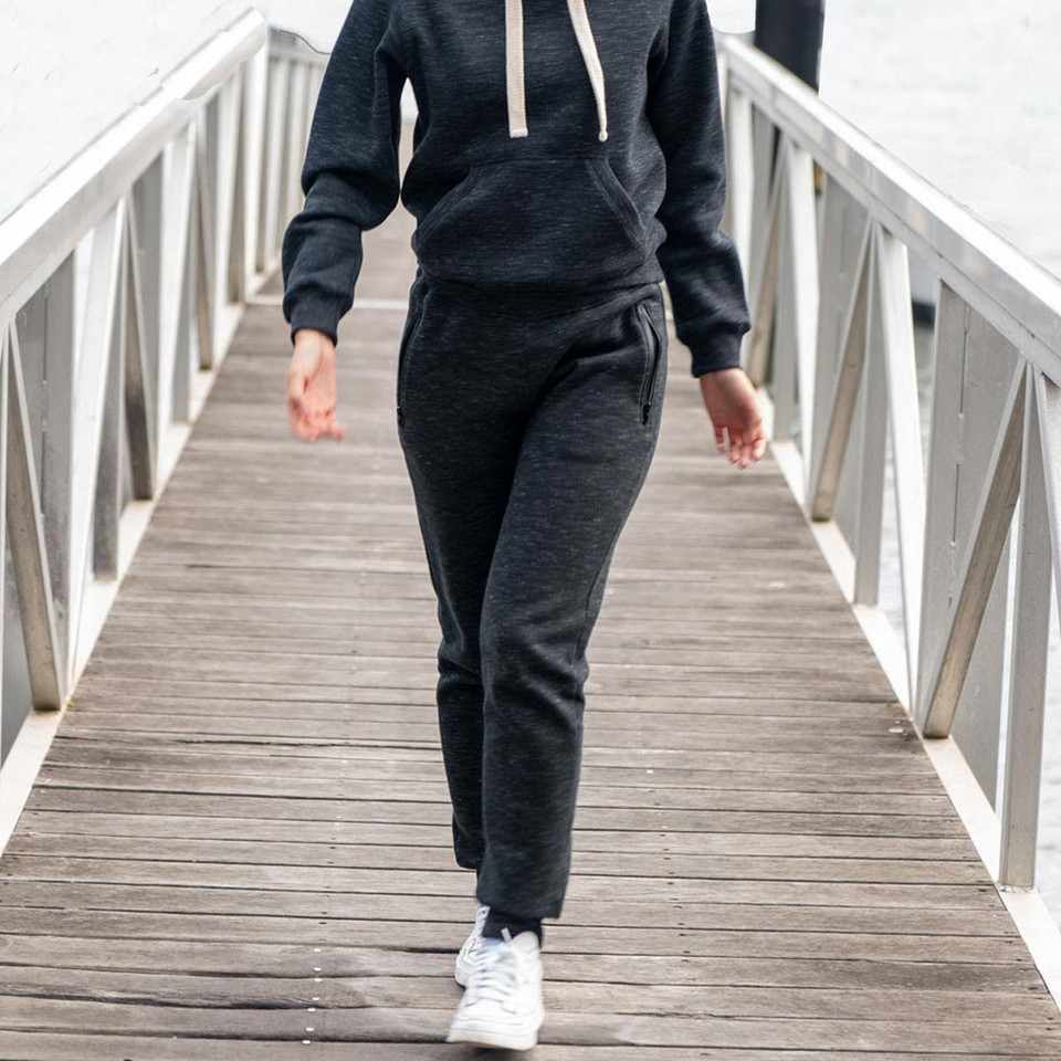 STANCE Ladies Fleecy Thick Jogger Track Pants, warm women's fleece sweatpants with cuffed ankles, perfect for comfortable casual wear, winter lounging, or exercise.