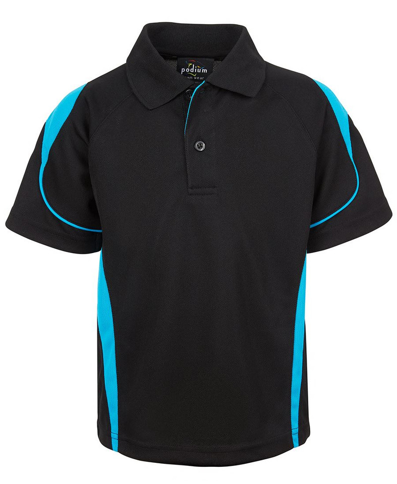 wholesale quick dry polo | black+aqua wholesale quick dry polo | black+aqua