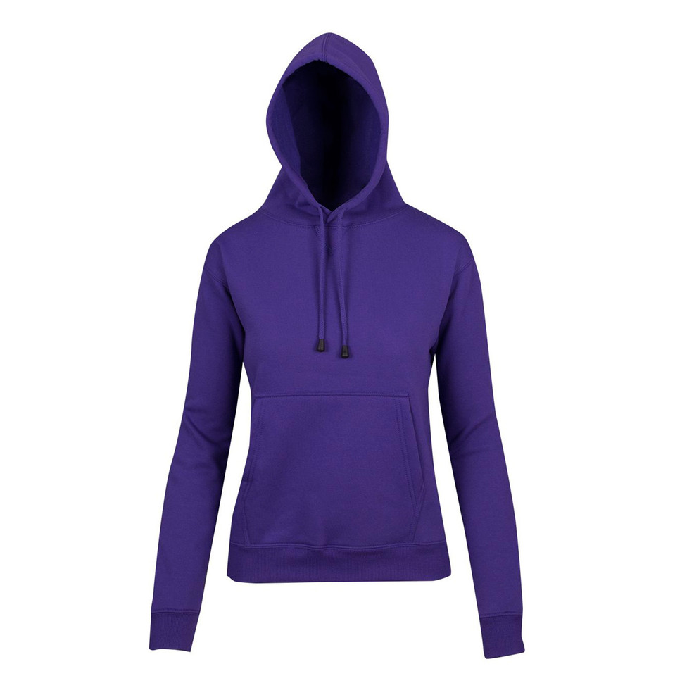 Grape COOPER Ladies and Youth Fleecy Hoodie, a warm pullover sweatshirt with a cozy fleece lining, hood, and front kangaroo pocket, ideal for school uniforms and casual wear.