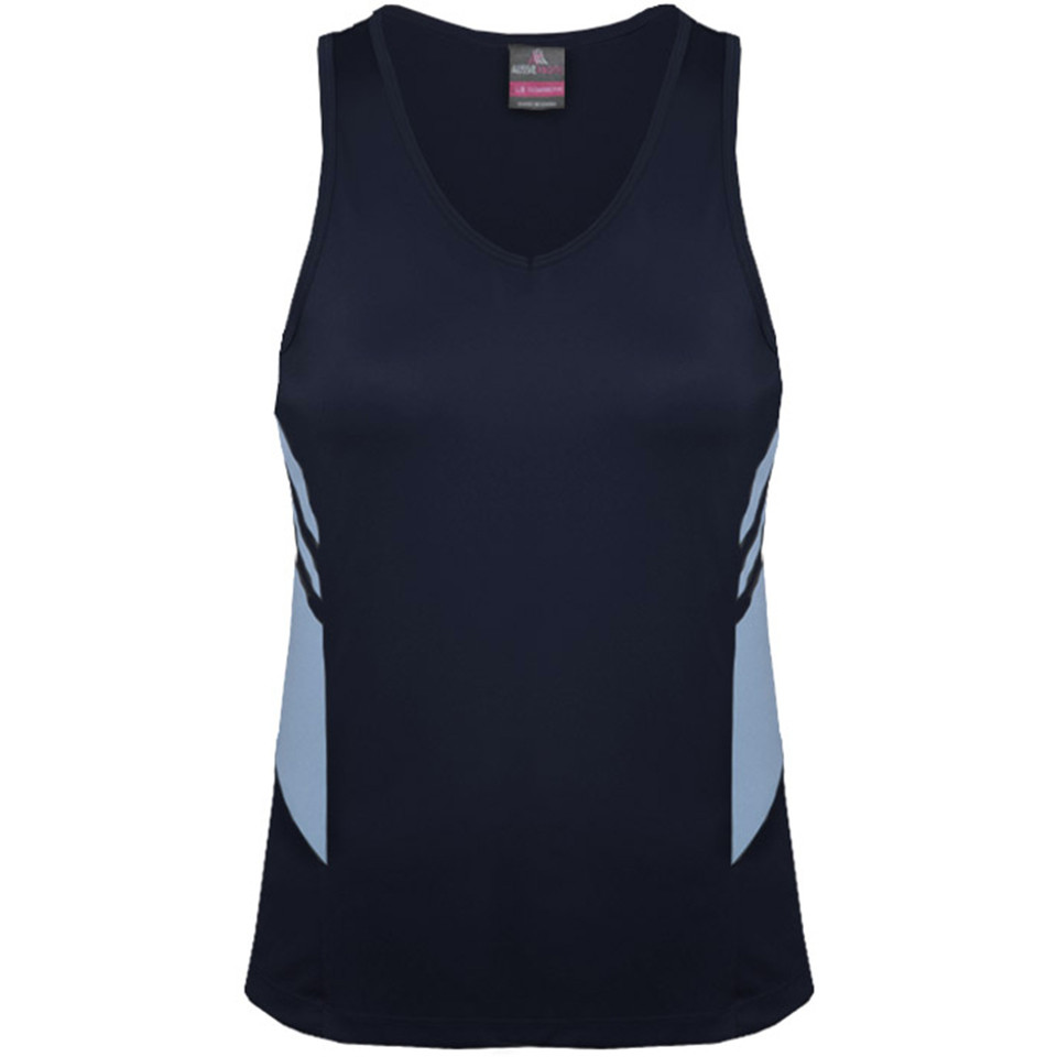 Navy+Sky | Bulk Buy Ladies Sports Team Gym Singlet 