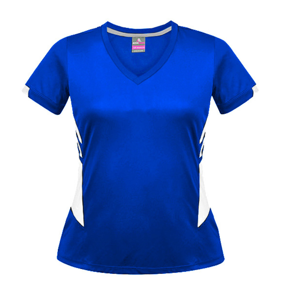 Royal+White | Plain Ladies Sports Contrast Tshirt  Royal+White | Plain Ladies Sports Contrast Tshirt