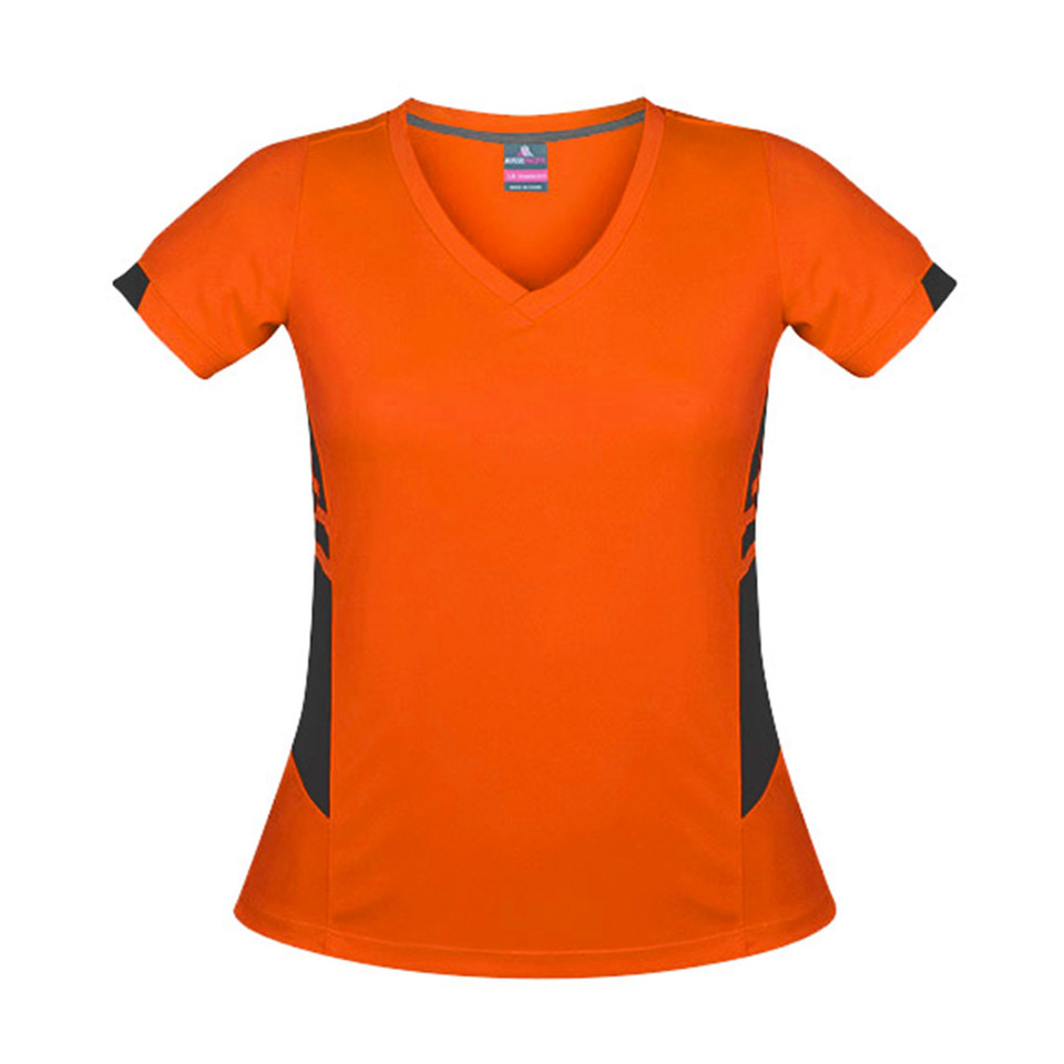 Neon Orange+Slate | Wholesale Womens Sports Active Tshirt  Neon Orange+Slate | Wholesale Womens Sports Active Tshirt