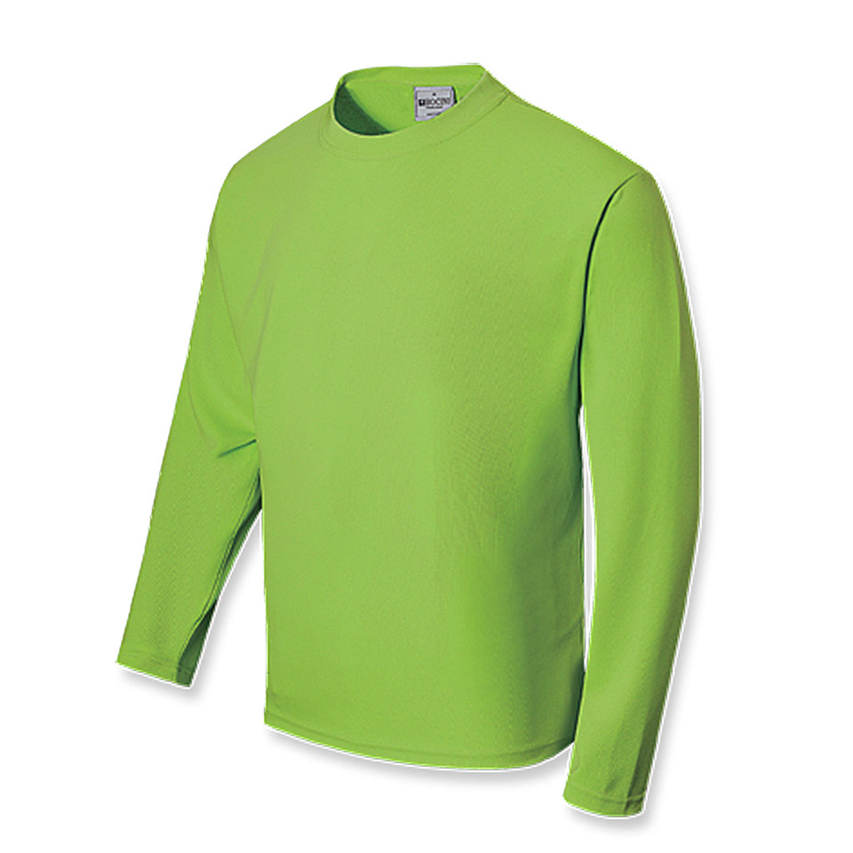 Bulk Discount Plain Long Sleeve Sports Tees | Lime Green Bulk Discount Plain Long Sleeve Sports Tees | Lime Green