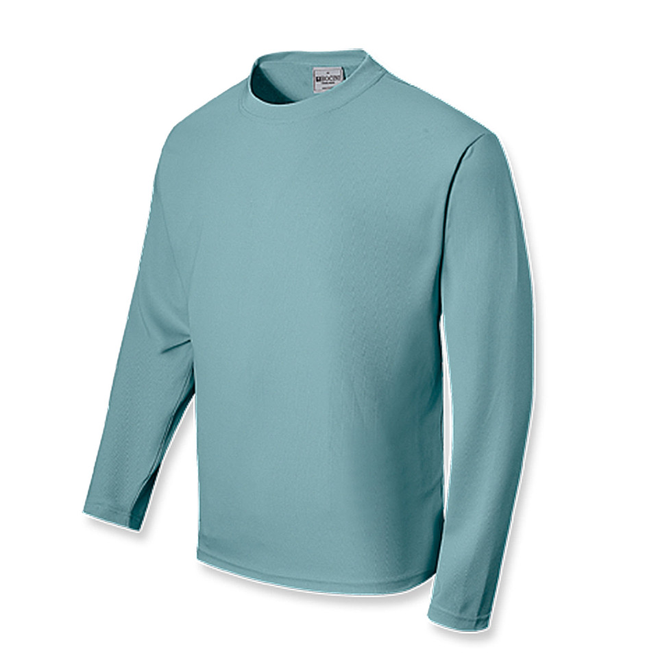 Bulk Buy Unisex Blank Long Sleeve Sports Tshirts | Stone Blue Bulk Buy Unisex Blank Long Sleeve Sports Tshirts | Stone Blue