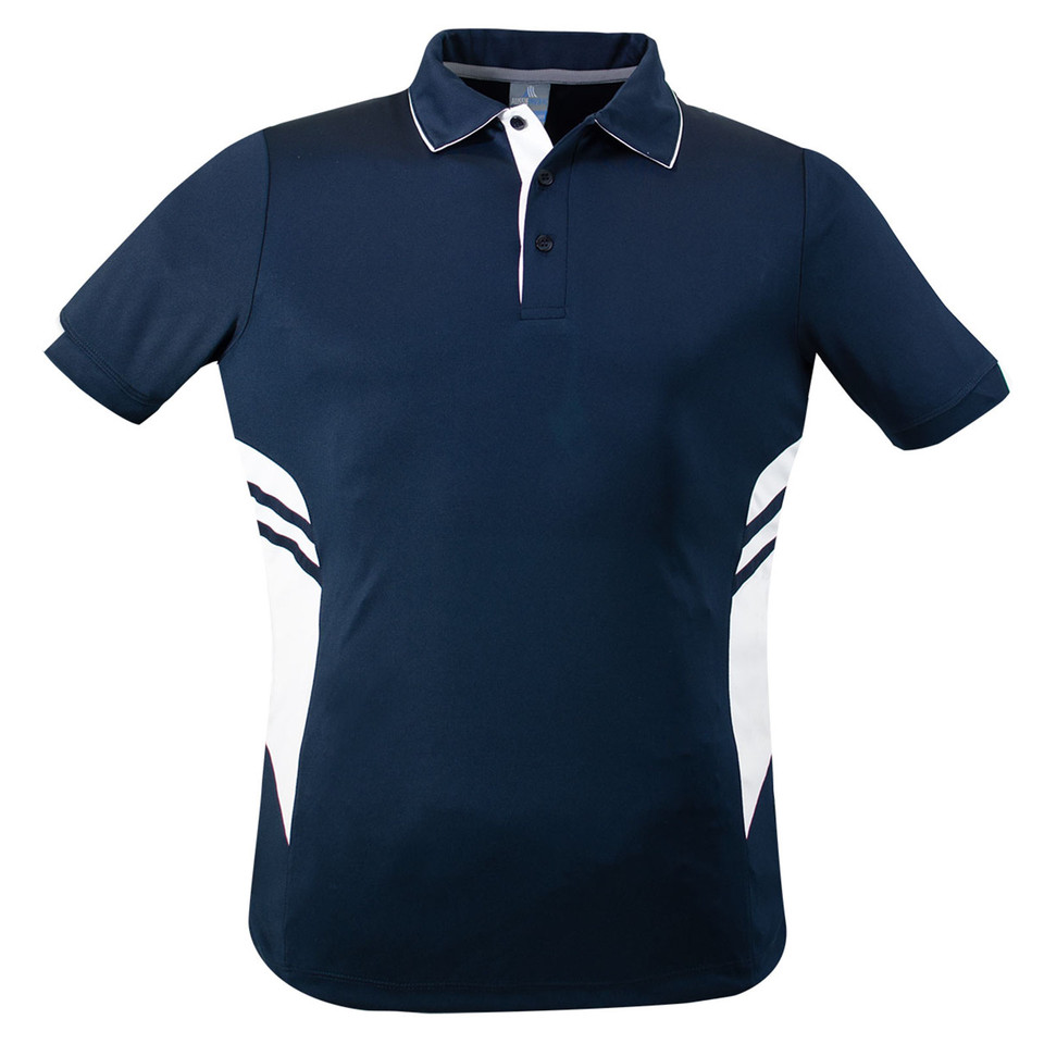 Navy+White |  Plain Mens Contrast Sports Polo Shirt Navy+White |  Plain Mens Contrast Sports Polo Shirt