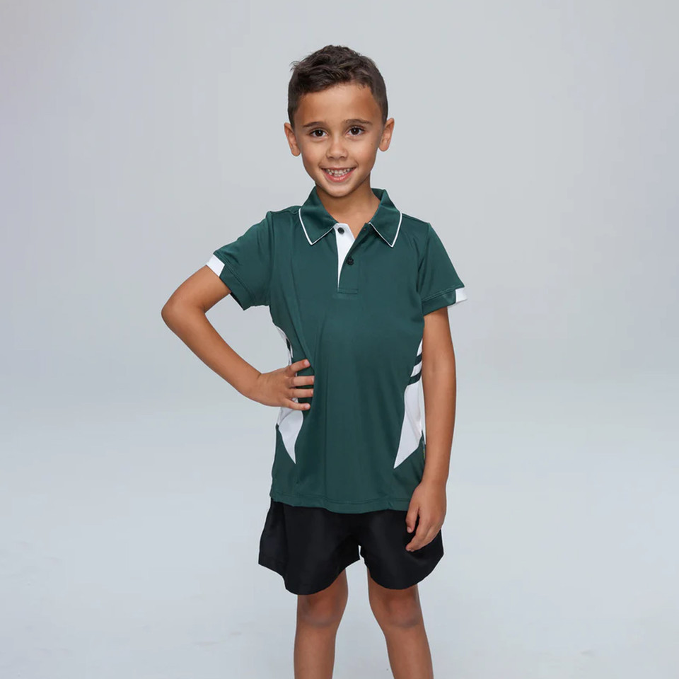 Wholesale Plain Kids Contrast Sports Polo Shirt
