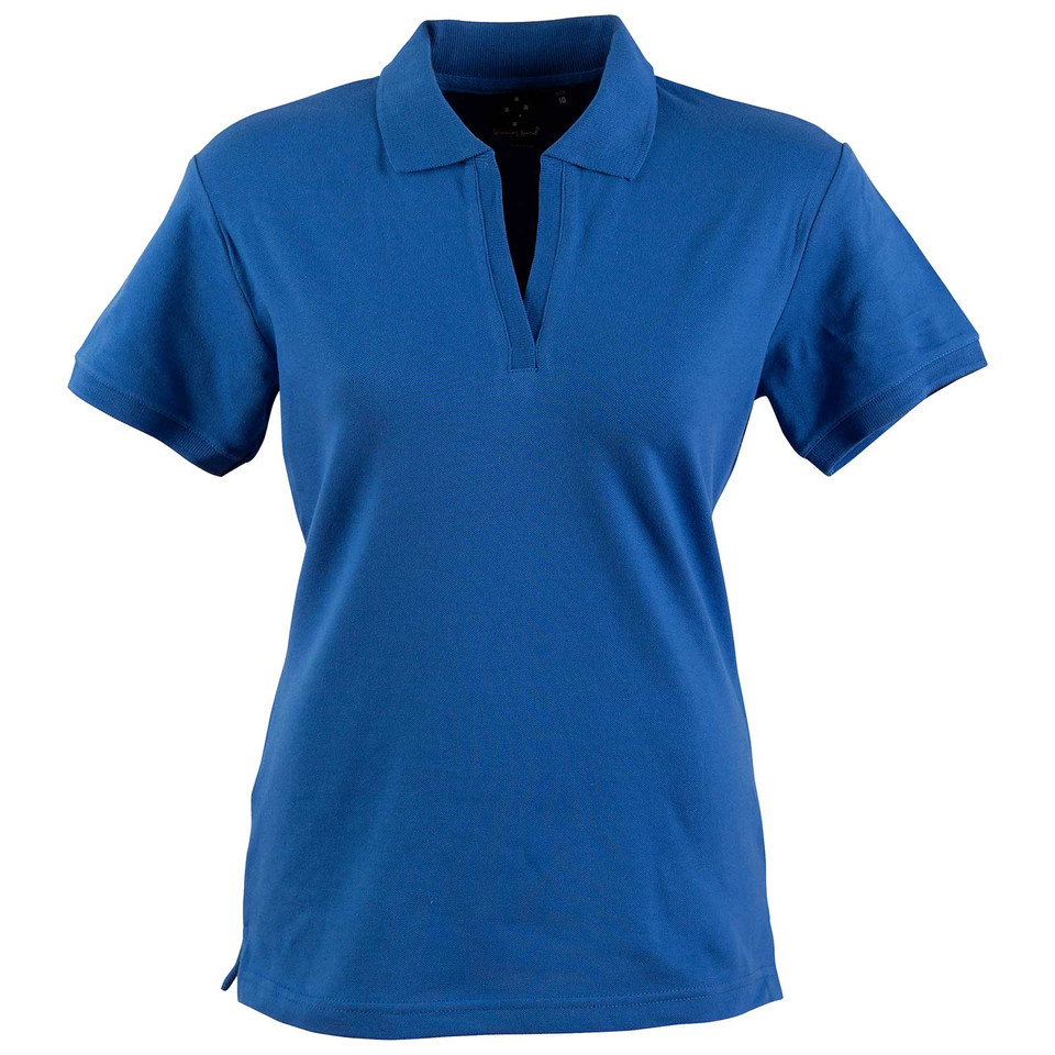 French Blue | Ladies Wholesale Short Sleeve Cotton Polo French Blue | Ladies Wholesale Short Sleeve Cotton Polo