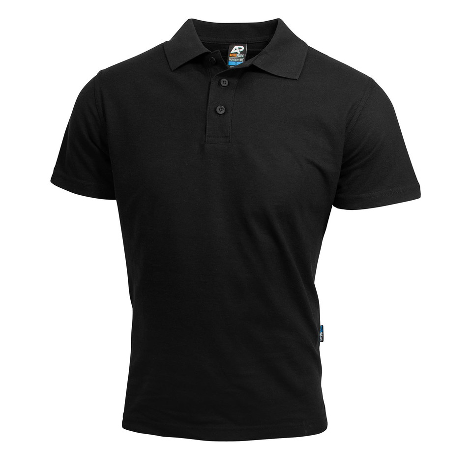 Black | Plain Mens Easy Care Poly/Cotton Polo Black | Plain Mens Easy Care Poly/Cotton Polo