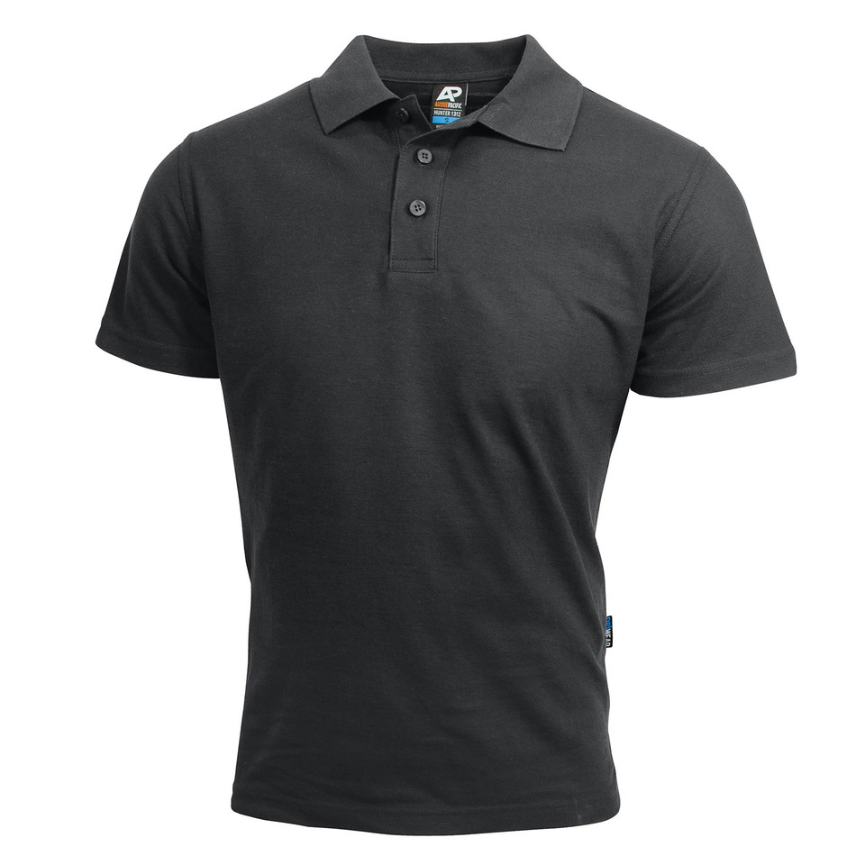 Slate Grey Hawkins Mens easy care poly cotton pique knit polo shirt, designed for moisture removal and snag resistance in corporate uniforms.