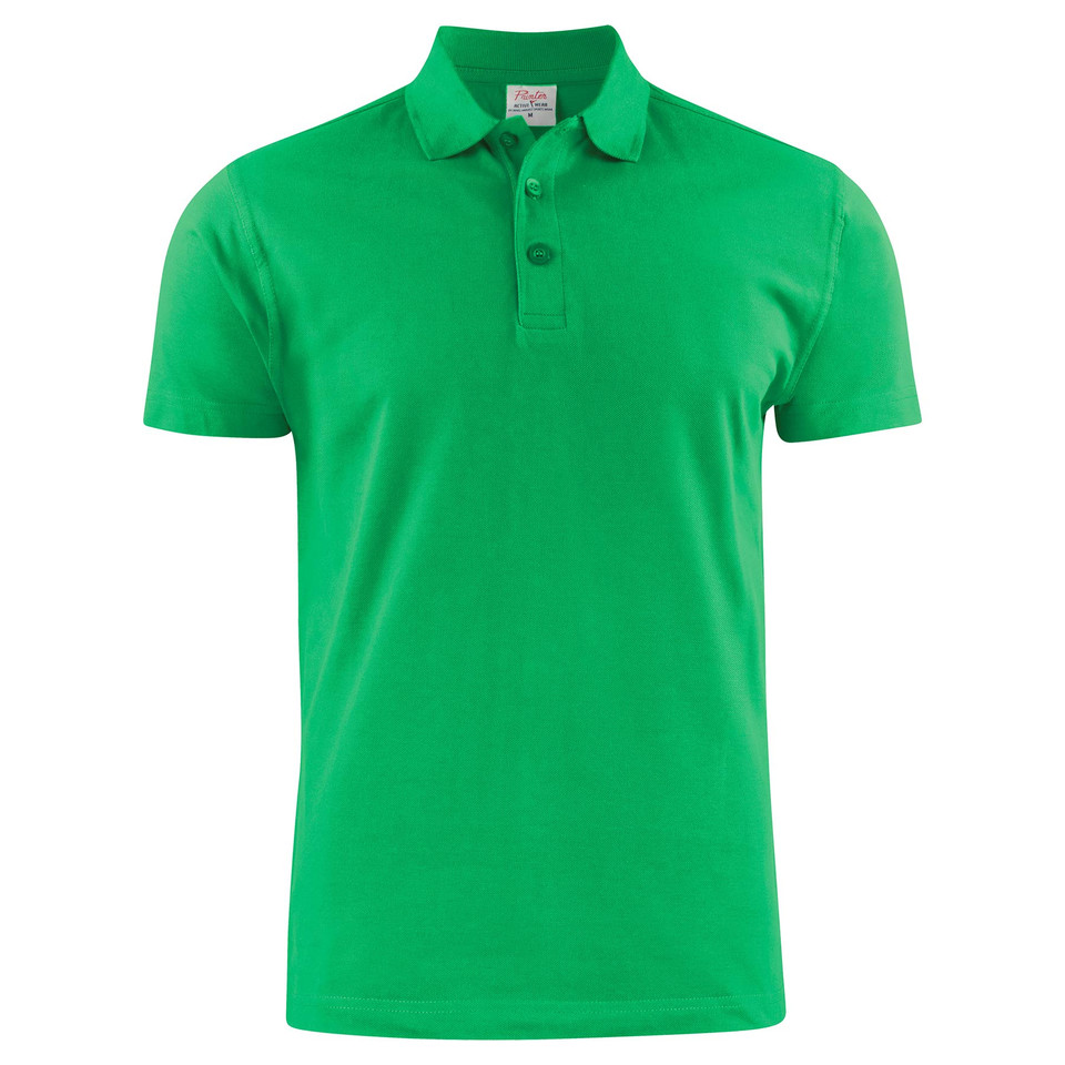 Green HEADY Men's 100% Cotton Pique Polo Shirt, a breathable and durable knit top ideal for corporate uniforms, business casual wear, or everyday use.