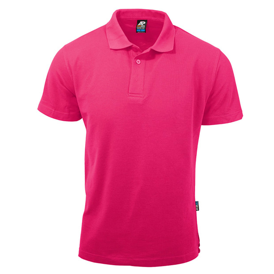 Fuchsia Plain Hawkins ladies short sleeve polo shirt, made from easy care poly/cotton pique knit fabric, featuring moisture removal and snag resistance for uniforms.
