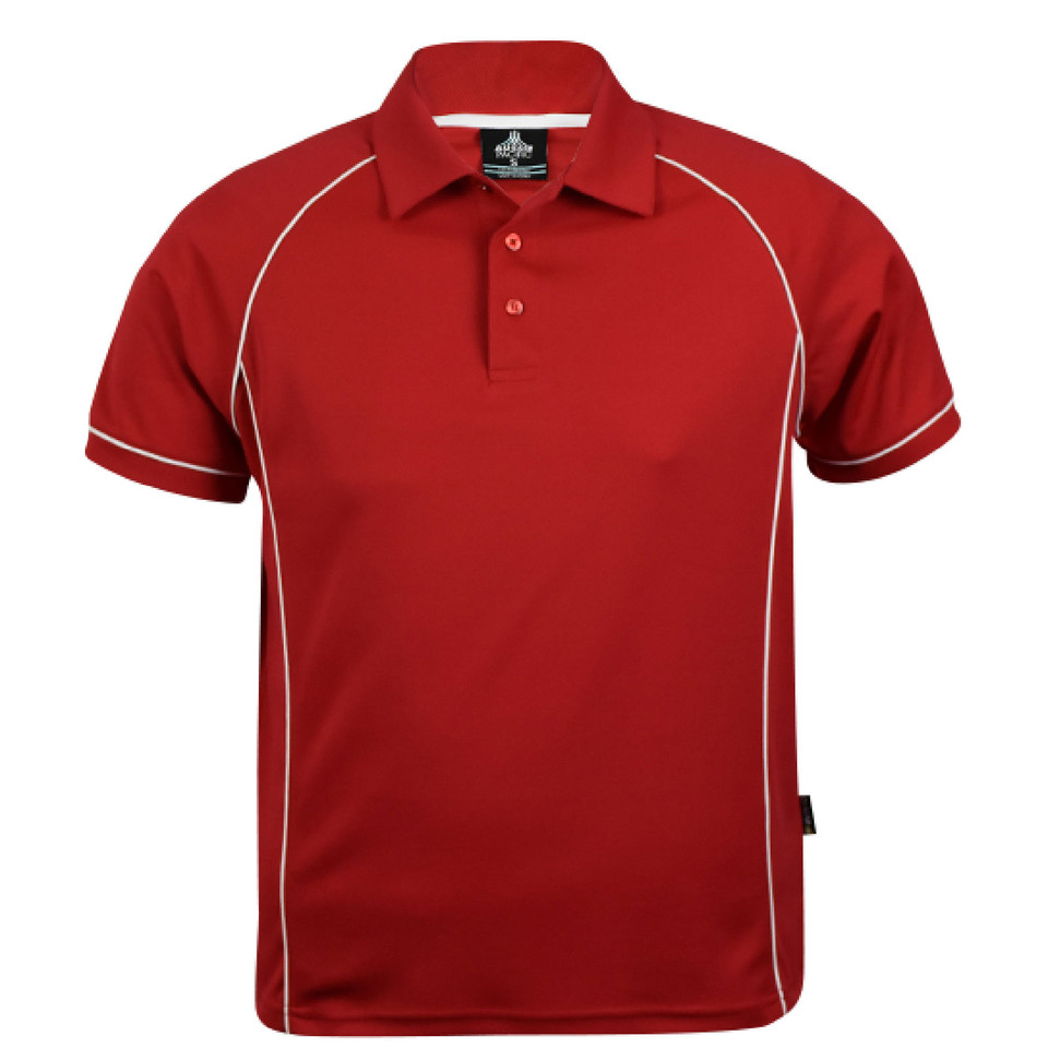 Red+White | Shop Blank Piping Sports Polos Online