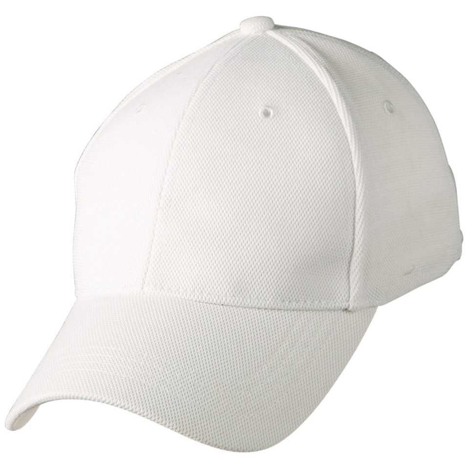 White | Wholesale Blank Pique Mesh Baseball Cap