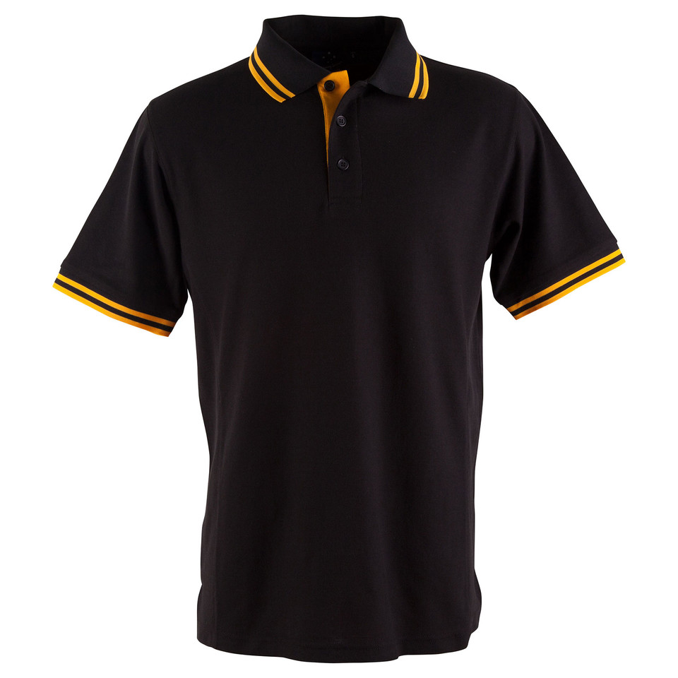 Black+Gold | Shop Quick dry Contrast Sports Polo Shirts Black+Gold | Shop Quick dry Contrast Sports Polo Shirts