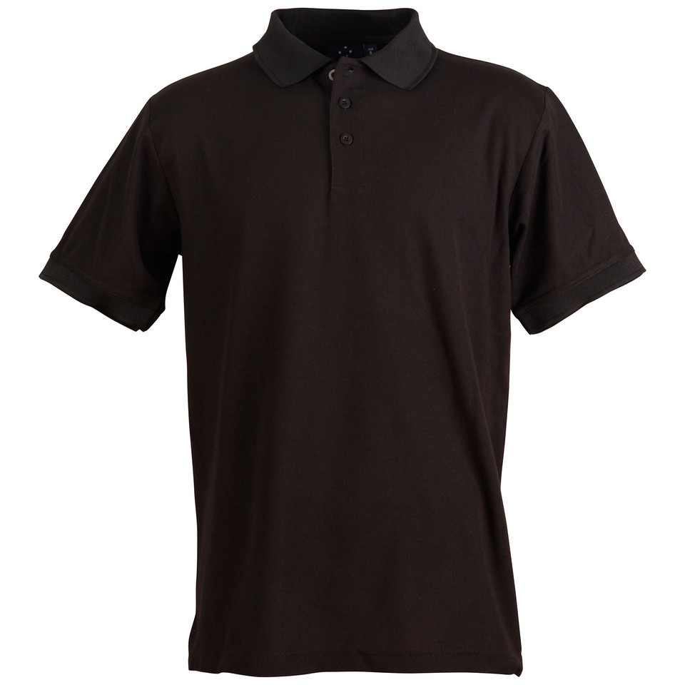 Black | True Dry Plain Mens Pique Short Sleeve Polo Black | True Dry Plain Mens Pique Short Sleeve Polo