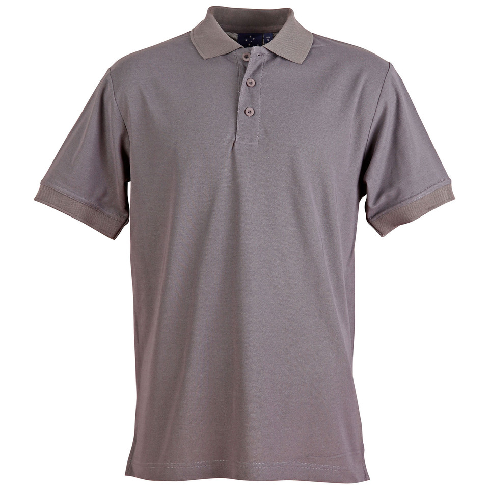 Charcoal | True Dry Plain Mens Pique Short Sleeve Polo Charcoal | True Dry Plain Mens Pique Short Sleeve Polo