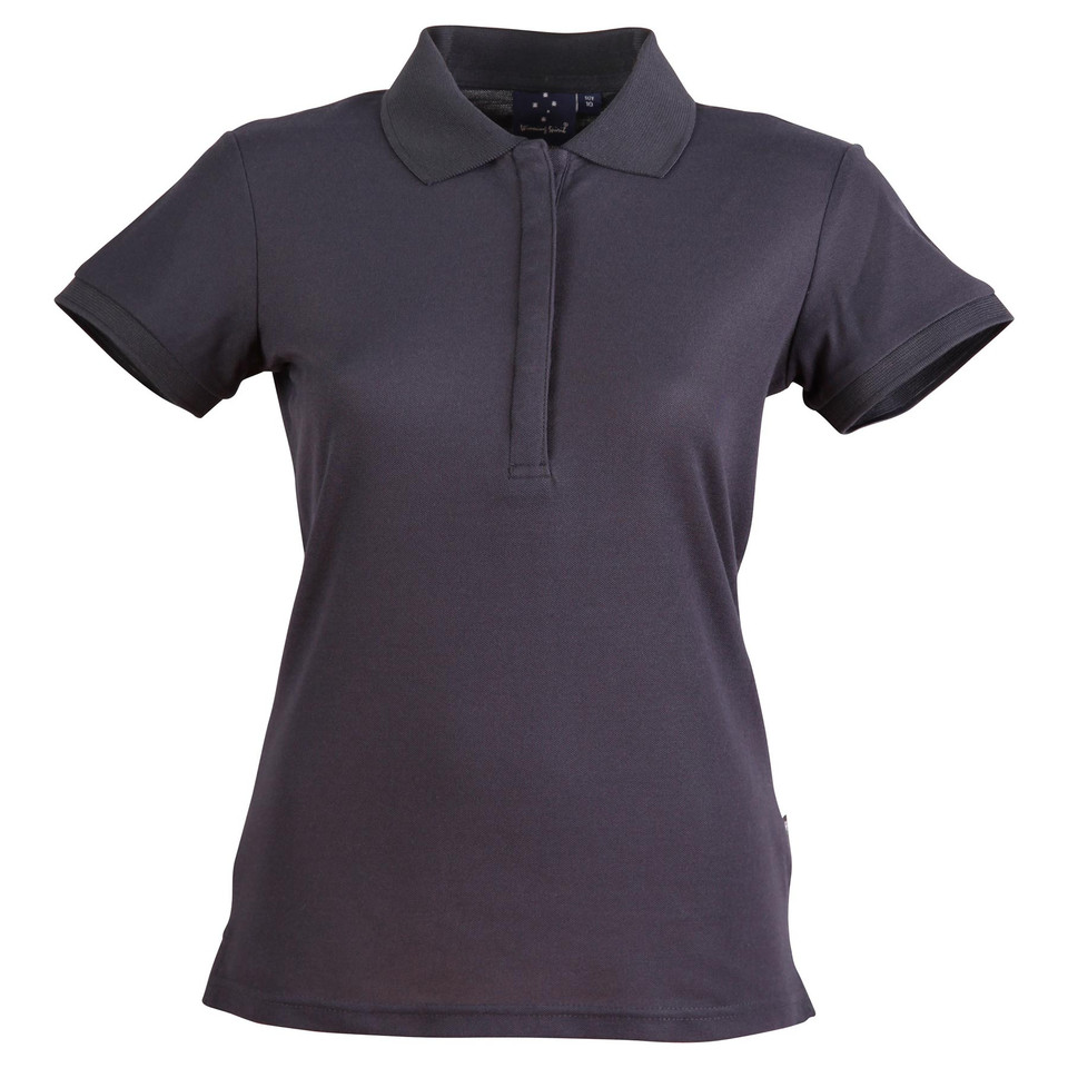 Navy | Breathable Ladies Plain Polo Shirts