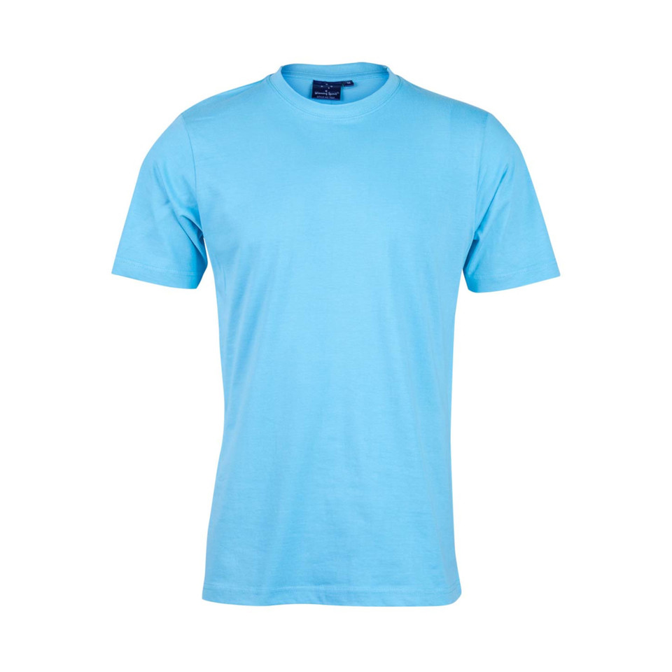 BALLAD | 100% Cotton Semi Fitted Mens Plain Tshirt Light Blue BALLAD | 100% Cotton Semi Fitted Mens Plain Tshirt Light Blue