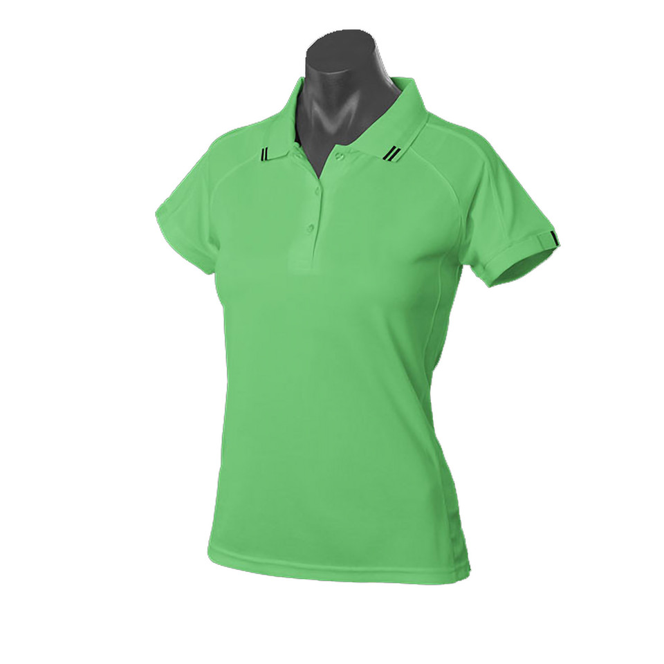 Apple+Black | Ladies Birdseye Knit DriWear Polo Shirt