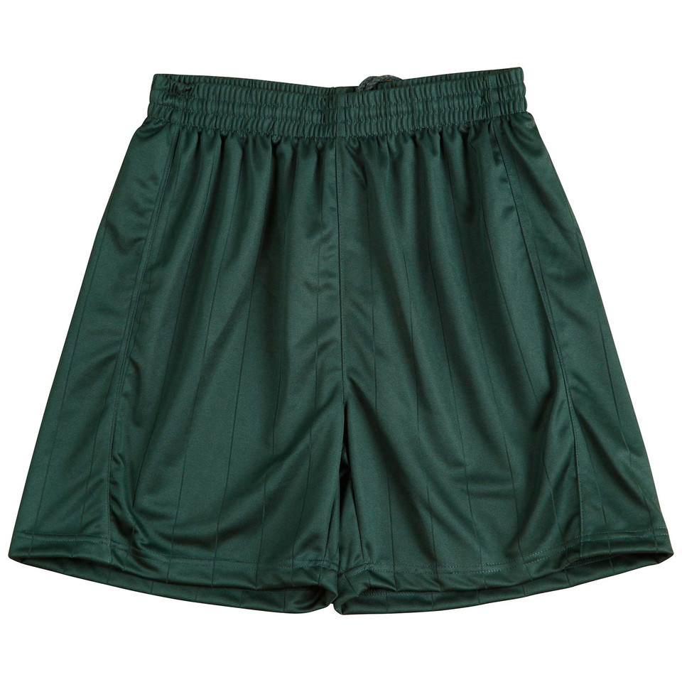 Forest green CoolDry soccer shorts with elasticated waistband and side panel detail