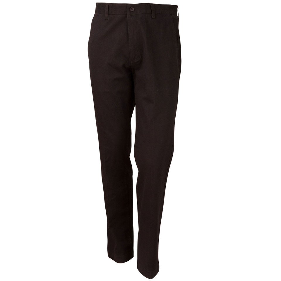 Black | Bulk Buy Plain Mens Classic Fit Straight Chino Pants